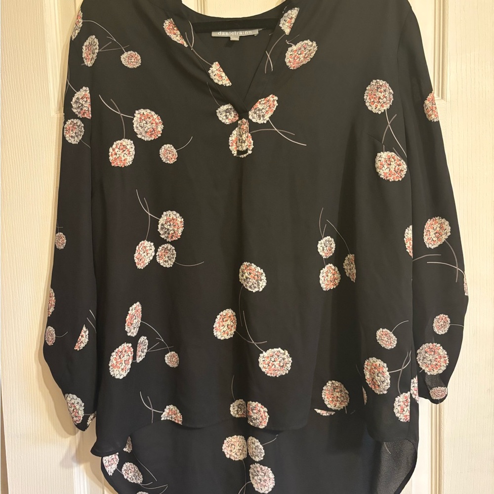 Floral Black Women's Top